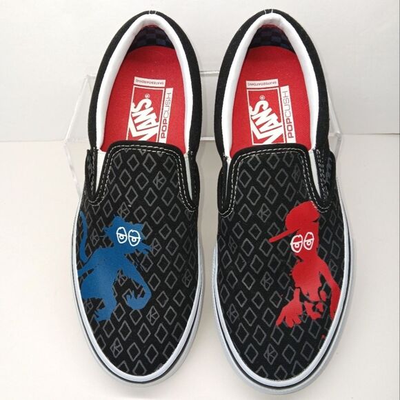 VANS Skate Slip On Krooked By Natas For Ray Barbee Men's Sneakers Size 6.5 - Picture 1 of 10